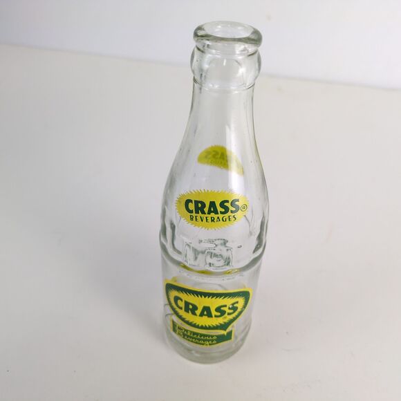 Vintage 1950s Crass Beverages ACL 6.5oz Glass Soda Bottle, Coca-Cola Bottling Co - Picture 3 of 7